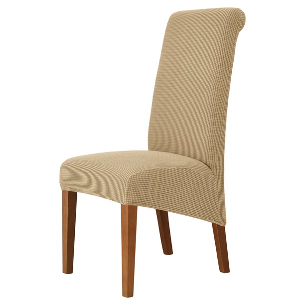 Funda elástica para silla de comedor de hotel para el hogar Funda para silla de respaldo alto Funda para silla de franela con grano de maíz