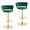 Green, variant on MOONMISS Bar Stools Set of 2, Adjustable Swivel Barstools, Velvet Counter Height Bar Chair with Back and Footrest for Kitchen Island Dining Room Café Pub,Black