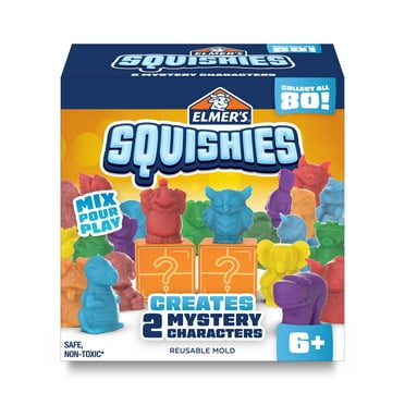 Elmer’s Squishies DIY Squishy Toy Kit, 2 Count Mystery Characters, Ages 6 