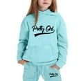 thumbnail image 2 of Gyexs Toddler Kids Girls Clothes Size 4-5 Years Soft Comfy School Outfit, Sportswear Sweatsuit Outfit (Sky Blue, 4-5 Years), 2 of 3