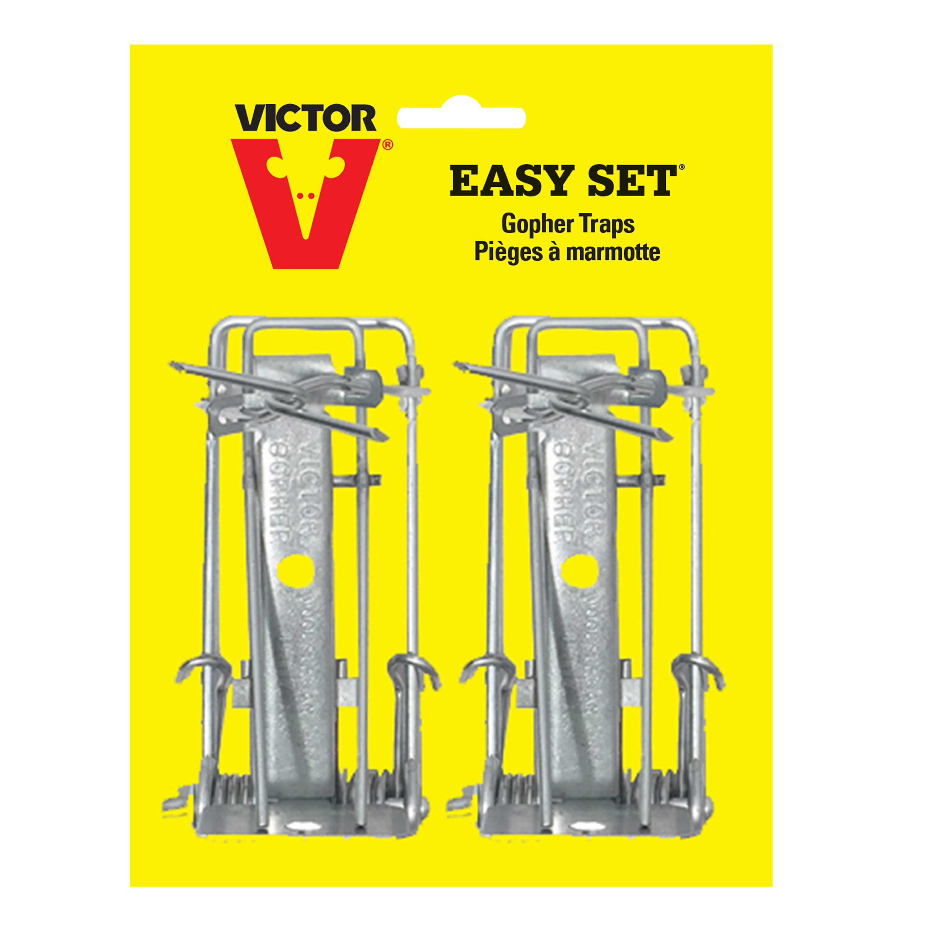 Easy One-Step,Out-of-Sight,Galvanized Steel 2416 1 Trap Easy Set Mole Trap 