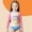 Pink, variant on YANGXINX Girls Swimsuits Summer Rainbow Printed Long Sleeve Rash Guard Bathing Suits with Ruffle Bottoms Beach Vacatino Swimwear swimsuit for girl