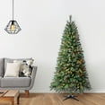 7ft. PreLit Willow Pine Artificial Christmas Tree, Multicolor Lights