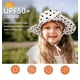 thumbnail image 3 of Sombrero de algodón tipo cubo para niños, sombrero de verano para niños con protección solar UPF50, ala ancha, color beige, 3 of 5