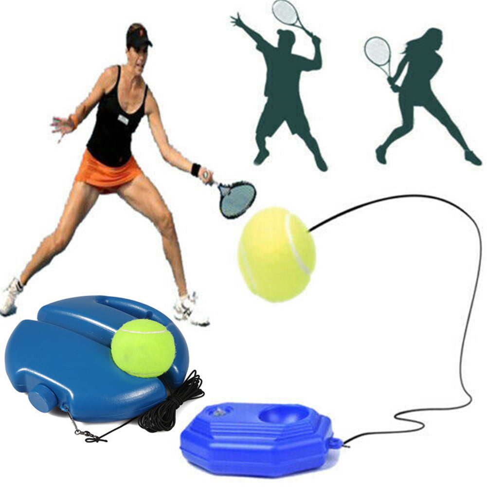Training Tools with Rope Trainer Baseboard for Kids or Beginners 3 Training Balls,1 Trainer Base,1 Tennis Racket Grip Tape Osugin Tennis Trainer for Solo Training Rebound Ball Swing ball Tennis 