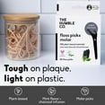 thumbnail image 2 of The Humble Co. Floss Picks (200 Count) – Plant Based Dental Floss Picks with Grip Handle for Superior Oral Care, Dental Hygiene, and Gum Health, Cruelty Free Tooth Floss Picks (Charcoal), 2 of 8