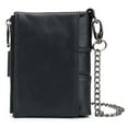 thumbnail image 4 of Men Vintage Cow Leather Wallet Holder Wallet Purse with Chain Black, 4 of 7