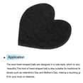 thumbnail image 4 of Felt Heart Shape Heart Valentine's Day Hearts Craft 2.4Inch x 2.4Inch for Party Crafting Art, Black, Pack of 100, 4 of 7