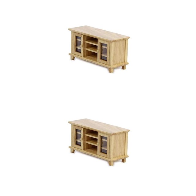 Ounissouiy Mini mueble de TV 1/12 modelo creativo de muebles de sala de estar de para bricolaje Type1 NO1