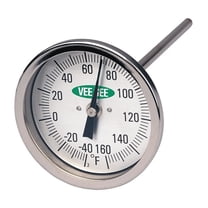 Vee Gee Soil Dial Thermometer,1/4" dia. Stem 82160-12