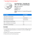 thumbnail image 2 of Front Brake Rotor - Compatible with 2003 - 2011 Mercury Grand Marquis 2004 2005 2006 2007 2008 2009 2010, 2 of 2
