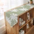 thumbnail image 4 of Sage Green Palm Trees Table Runner Linen Burlap Table Runner 90 Inches Long Farmhouse Tropical Summer Beach Dresser Scarves for Kitchen Island Coffee Dining Room Party Wedding Holiday Decor 13"x90", 4 of 8