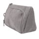 thumbnail image 4 of Bolsa de cosméticos de pana de gran capacidad, portátil, multifuncional, para mujeres y niñas, color gris, 4 of 14