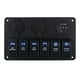 thumbnail image 2 of 6 vías LED coche barco interruptor basculante Panel USB enchufe cigarrillo voltímetro, 2 of 8