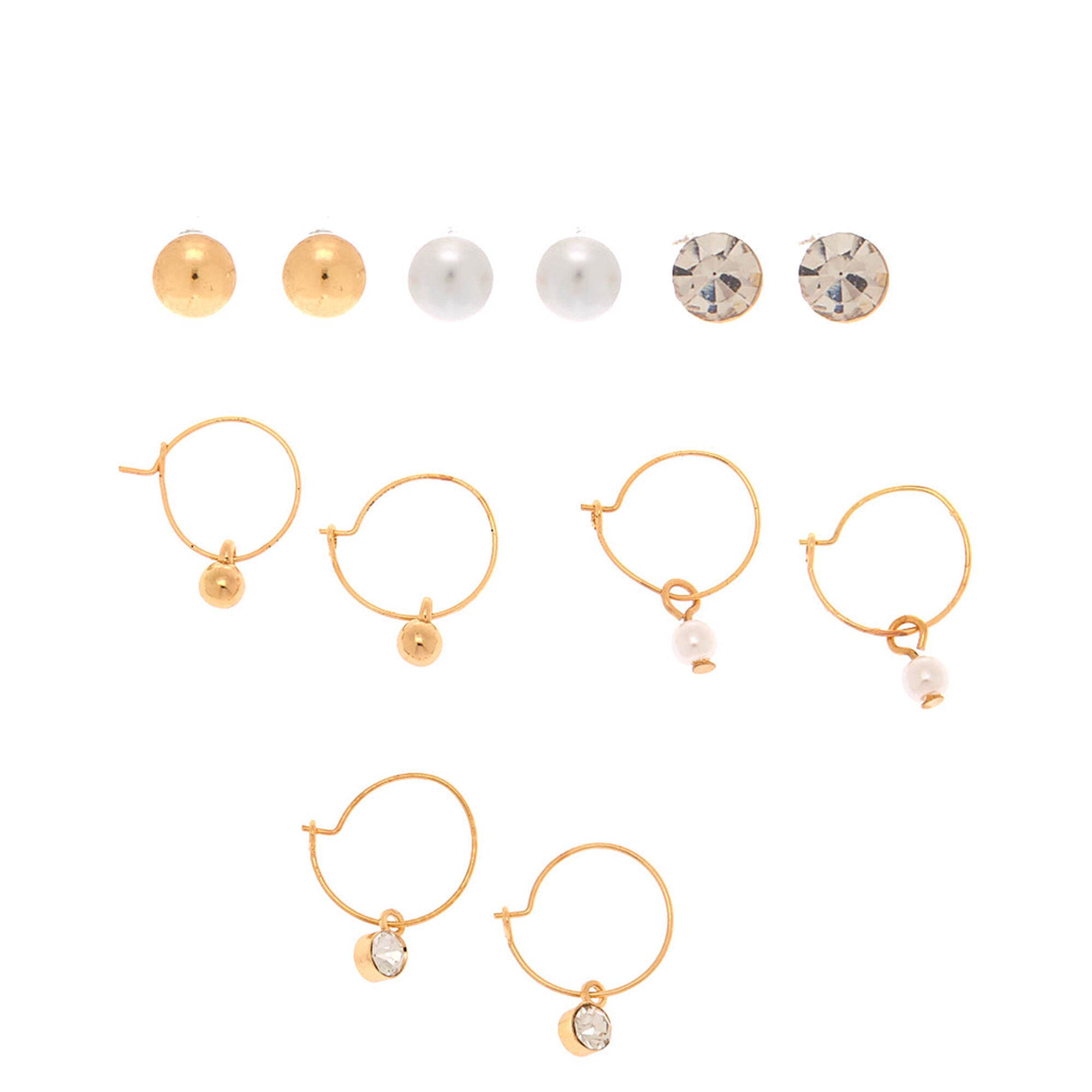 Divas Diggables Simple Pearl Ball Earrings – 0.25" Small Studs In Assorted Colors (Faux Pearl, Screw Back)