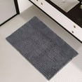 thumbnail image 2 of Chenille Bathroom Rugs Non-Slip Bath Mat 32"x20", Washable Soft Shower Mat, for Bathroom Floor & Tub Fluffy Shag Bath Rugs, Durable Thick Water Absorbent Microfiber Shower Rugs, Gray, 2 of 6