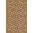 thumbnail image 1 of Unique Loom Trellis Collection Geometric Border Transitional Indoor and Outdoor Flatweave Area Rug, 3' 3" x 5', Light Brown/Brown, 1 of 1