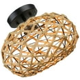 thumbnail image 5 of KAKOWELY Rope Weaving Ceiling Light E27 Socket Compatible Flush Mount Light Fixture 6.3 Inches, 5 of 10