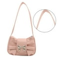 thumbnail image 4 of Women Pleated Armpit Bag PU Leather Shoulder Bag Fashion Bow Handbag French Underarm Bag Shopping Dating Bag, 4 of 9