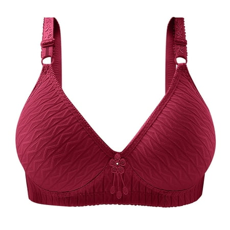 

Fabiurt Women s Bra Womens No Steel Ring Underwear Open Back Beautiful Haped Bra Summer Ultra Thin Bra Underwear Red