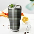 thumbnail image 3 of 30oz Brown Blue Checkerboard Checkered Pattern Tumblers Stainless Steel Tumbler with Lid and Straw,Vacuum Insulated Double Wall Travel Tumbler Cups Mug with Cleaning Brush for Coffee,Tea, 3 of 7