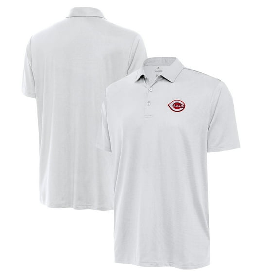 Men's Antigua  White Cincinnati Reds Eclipse Polo