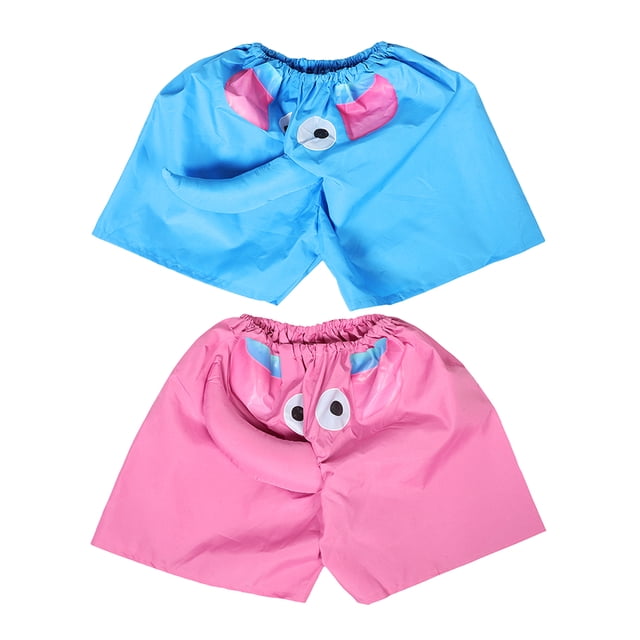2 pantalones de pijama divertidos con nariz de elefante para hombres y adultos, pantalones cortos de elefante de dibujos animados para fiestas de animales en el jardín de infantes, juegos familiares