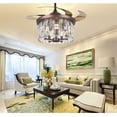 thumbnail image 4 of AFANQI Modern Invisible Retractable Chandelier Fan with LED 3 Light for Bedroom, Living Room, 4 of 9