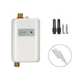 thumbnail image 2 of iMeshbean 110V 3.0KW Electric Tankless Instant Hot Water Heater for Bathroom Kitchen IPX4, White, 2 of 10