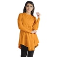 thumbnail image 1 of phagun Tunique à Manches Longues Col Mandarin Chemise Formelle Asymétrique pour Femmes, 1 of 7