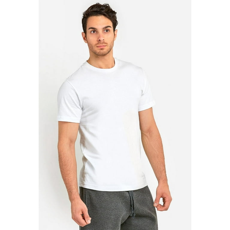 TheLovely Men's Crew Neck Heavyweight Short Sleeve Tee Soft Cotton