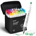 thumbnail image 1 of Marcadores de Alcohol Ohuhu 48 Colores con Punta Pincel y Cincel, 1 of 9