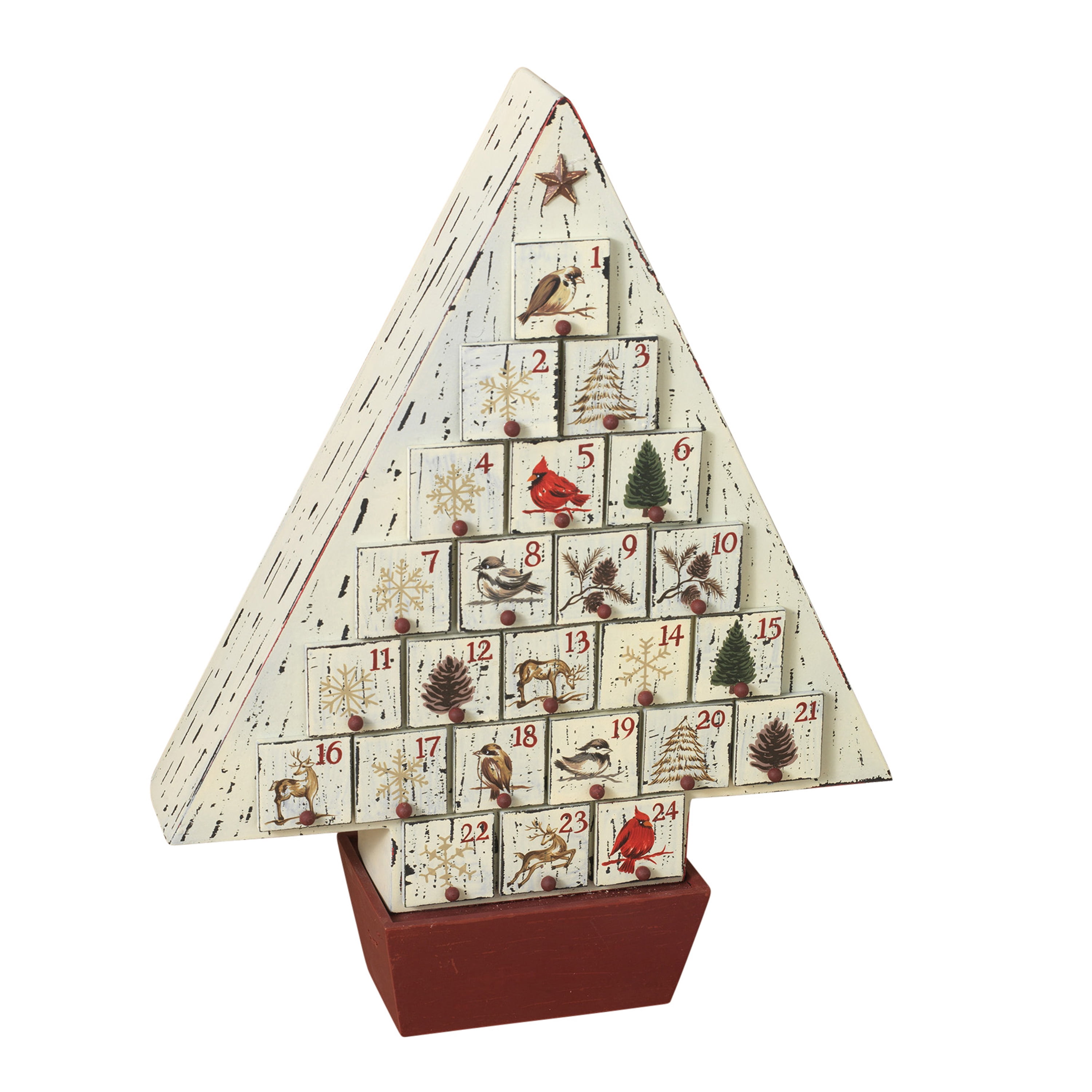 Personalised Christmas Advent Calendar Wooden Xmas Tree Gift Chocolate