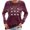 Red, variant on QATAINLAV Womens Casual Crewneck Sweatshirt Solid Color Long Sleeve Shirts Soft Cotton Basic Tops Loose Fit Pullover, Beige, L, Gifts for Girls