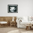 thumbnail image 2 of Beautiful Swan Black Reflection Animals & Insects Graphic Art Jet Black Framed Art Print Wall Art, 2 of 6
