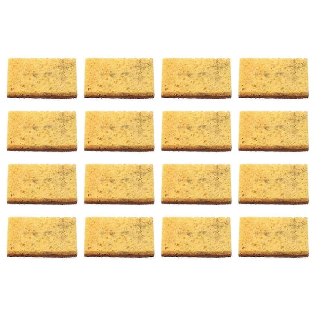 16 Pack,Biodegradable and Compostable Sponges Scouring Pad,Palm Fiber Eco-Friendly Sponge for Kitchen Dishes Cleaning