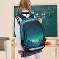 thumbnail image 7 of Flip-Top Backpack 17L Capacity Lightweight Bookpack Reflective Safety Strips & Adjustable Chest Strap Beautiful Night Sky, 7 of 7