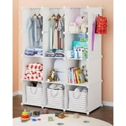 Baby Closet Organizer for Nursery - Durable Baby Wardrobe Armoire for Closet - Customizable Dresser Shelves - Waterproof Shelf Clothes Organizer w/Wall Fixation (Pink)