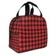 thumbnail image 2 of Disketp Buffalo Plaid Red Black Bolsa Térmica para Almuerzo para Hombre y Mujer, Ideal para Trabajo, Senderismo y Picnic, 2 of 8