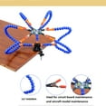 thumbnail image 3 of Soldering Helping Hands Soldering Third Hand Tools 6 Flexible Arms With Adjustable Table Clamp Holder Tool for Electronics Repair, 3 of 11