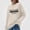 A Beige, variant on Women's Sweater Crew Neck Loose Long Sleeve Casual Knit Top For Laid Back Weekend Red Size M
