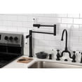 thumbnail image 2 of Kingston Brass KS4700PL Metropolitan Deck Mount Pot Filler Faucet, Matte Black, 2 of 7