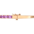thumbnail image 3 of Everly Women's 6ct TGW Amethyst Rose Gold Flash Plated Sterling Silver Bangle, 3 of 8