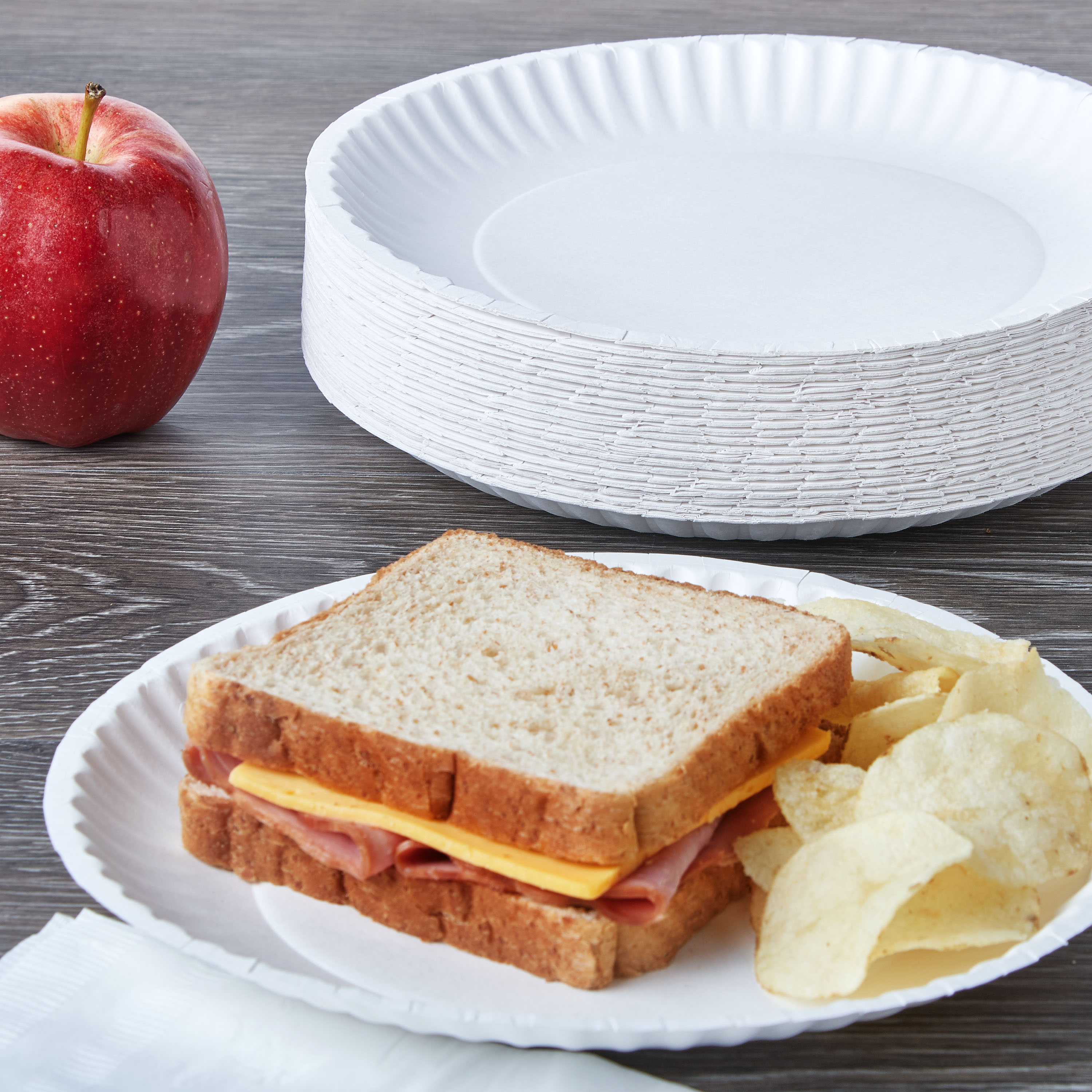 Great Value 9" Uncoated Paper Plates, 300 Count photo 4