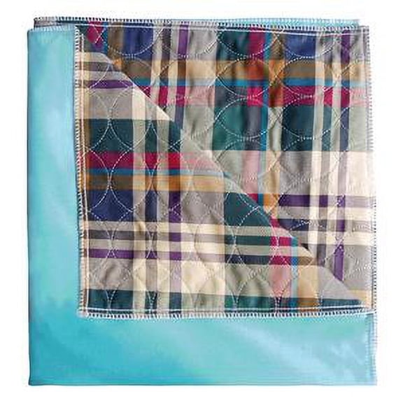 Cardinal Health Essentials Reusable Underpad, Ibex Quilted with PVC Backing, Plaid 34'' x 36'', 1 Count