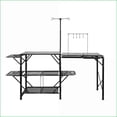 thumbnail image 3 of Camping Kitchen Table, Folding Portable Cook Station for Camping, BBQ, Outdoor Picnics | Black | Iron, 3 of 8