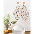 thumbnail image 2 of Cute Giraffe Elephant Kitchen Dish Towels for Drying Dishes Set of 3, Blue Green Star Fruits Waffle Weave Microfiber Terry Hand Tea Bathroom Towels Quick Dry & Absorbent Towel 12x12, 2 of 7