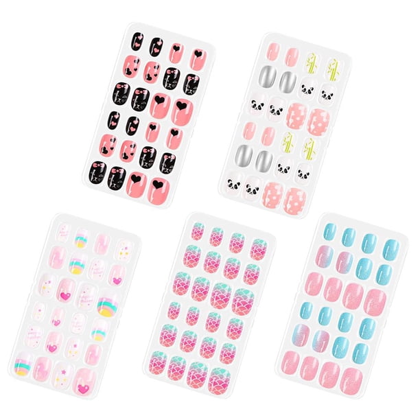 Uñas Postizas Para Niños, Prepegamento, Cubierta Completa, Palo En Las Uñas, Prensa En Las Uñas Para Niñas 120 Uds. Serendint CE006115-00