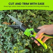 Garden Guru Hand Grass Clipper Scissors – Rotating Cutter Head w/ Safety Lock – Rust Proof Carbon Steel Blades & Soft Comfort Grip Handles – Perfect for Lawn Edging, Shrubs, Flowers, Gardening (4)