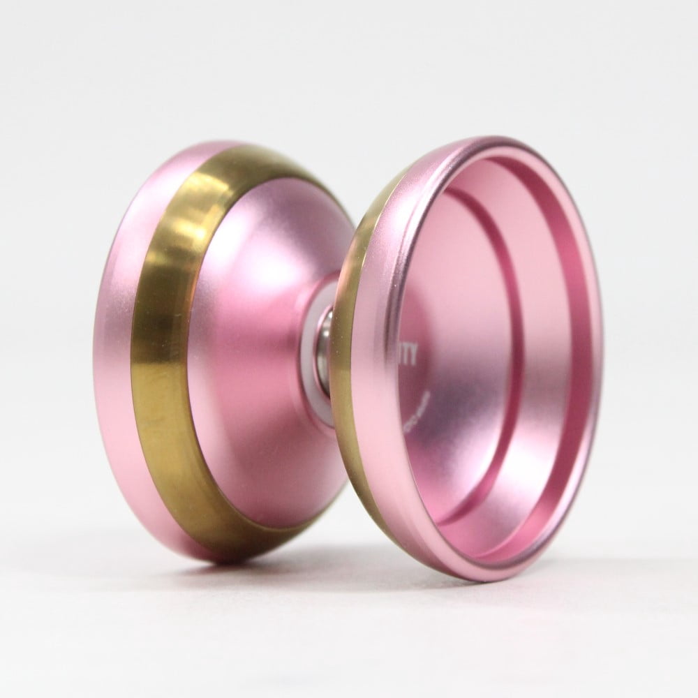 TOP YO Reality Yo-Yo - TOPYOnation x JULY YOYO Collaboration - Bi-Metal YoYo (Pink with Gold Ring)